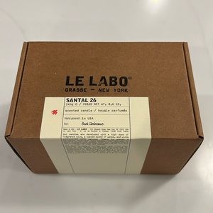 Le Labo Santal 26 Scented Candle: Sant Ambroeus Collaboration.
